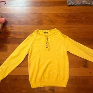 Yellow Button-Detail Women's Sweater